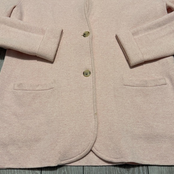 J. Crew Light Pink Schoolboy Sweater Blazer - Picture 3 of 5